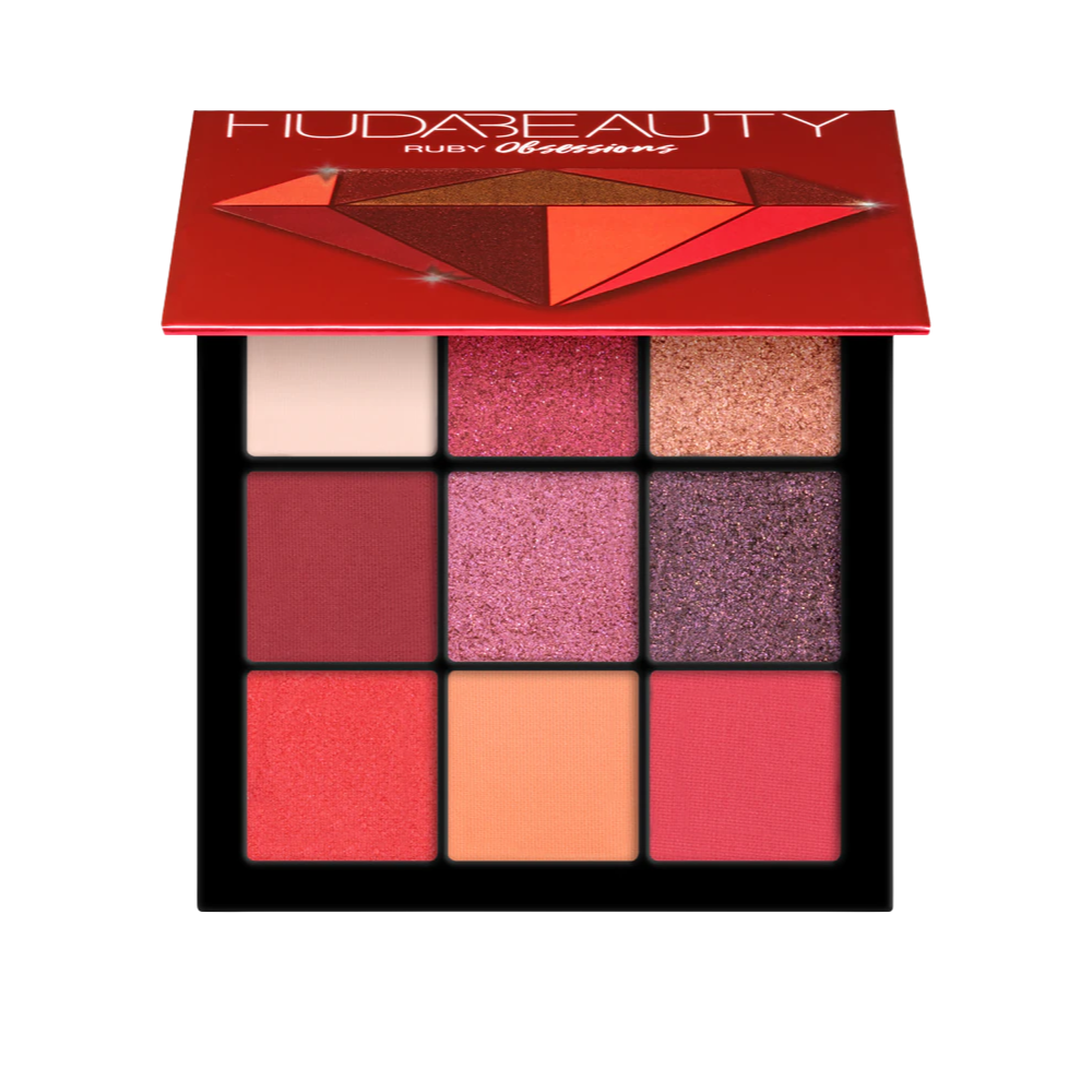Huda Beauty Ruby Obsessions Eyeshadow Palette (Paleta de Sombras Ruby Obsessions de Huda Beauty)