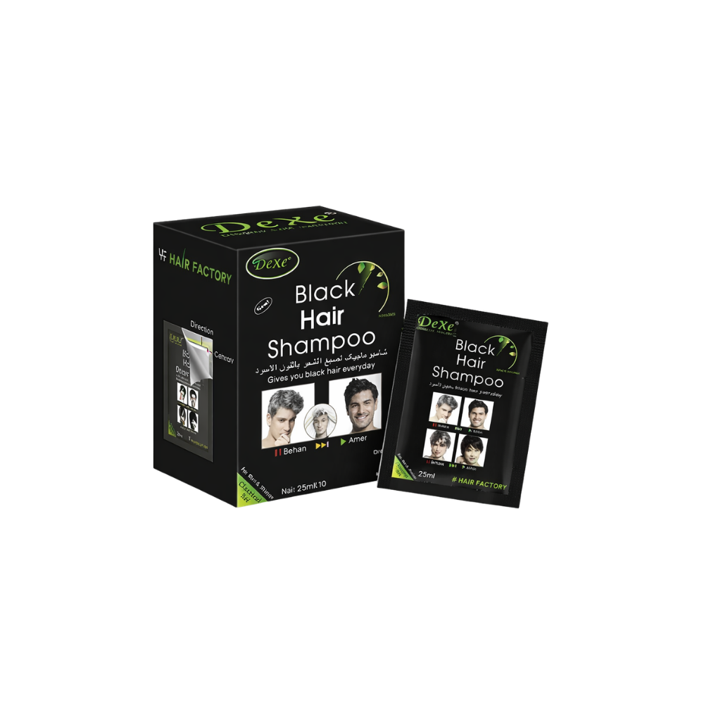 DEXE A Wash Black Hair Shampoo 25ml x10 – Shampoo Colorante Negro