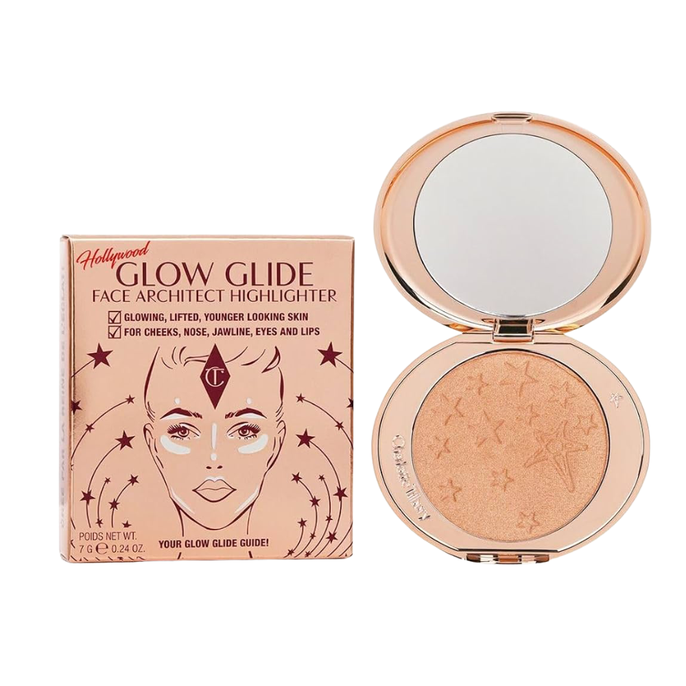 Charlotte Tilbury Glow Glide Face Architect Highlighter – Iluminador en Polvo Satinado